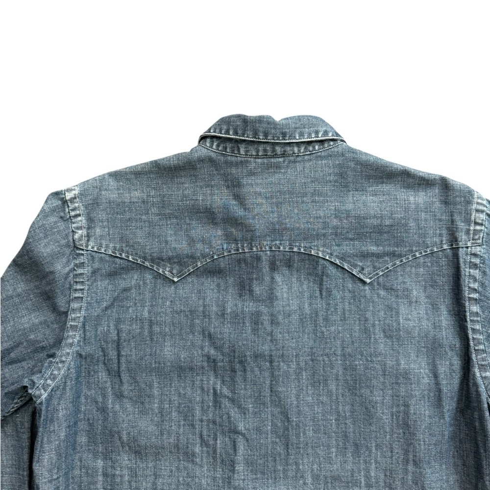 GAP Men's Denim Shirt Pearl Snap Buttons - Picture 7 of 10